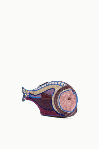 PESCE BEADED CLUTCH - ULTRAVIOLET