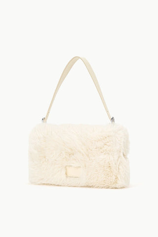 STAUD | HARLOW BAG FAUX FUR BAG - CREAM