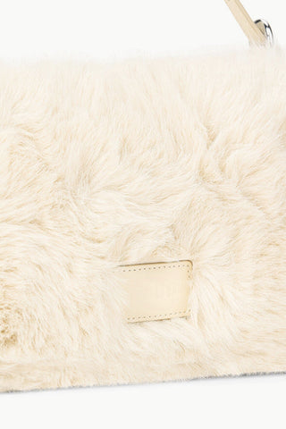 STAUD | HARLOW BAG FAUX FUR BAG - CREAM