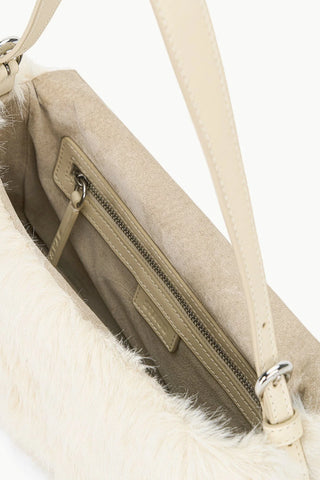 STAUD | HARLOW BAG FAUX FUR BAG - CREAM