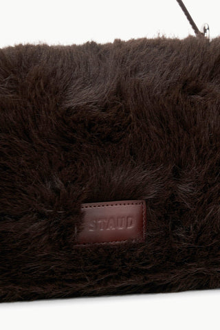 STAUD | HARLOW BAG FAUX FUR BAG -  ESPRESSO