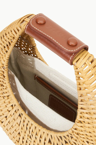 STAUD | MINI MOON WICKER BAG NATURAL