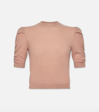 FRAME | RUCHED SLEEVE CASHMERE SWEATER
