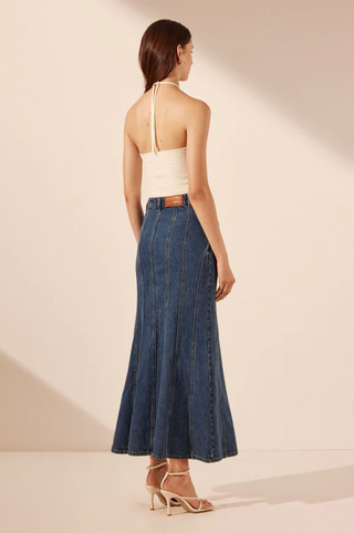 SHONA JOY | TOVERE GODET FLARED MIDI SKIRT