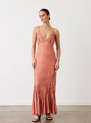 JOSLIN | CLAUDETTE SILK LINEN MAXI DRESS