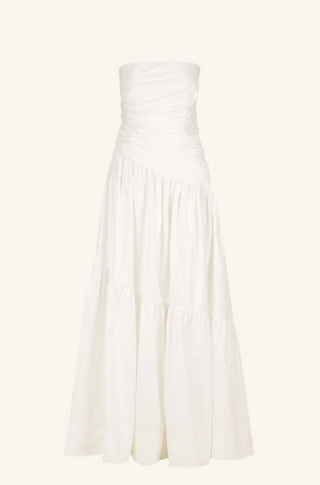 SHONA JOY | MAIORI STRAPLESS TIERED MAXI DRESS - IVORY