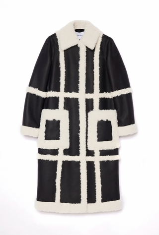 STAND STUDIO | PATRICE COAT - BLACK / WHITE