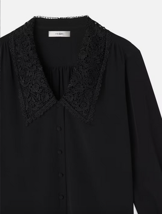 FRAME | LACE COLLAR BLOUSE