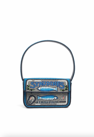 STAUD | TOMMY BEADED BAG STAUDINES BLUE