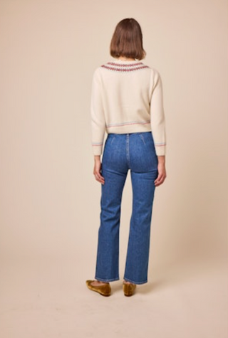 OLYMPE CARDIGAN - IVORY ANNECY FAIR ISLE