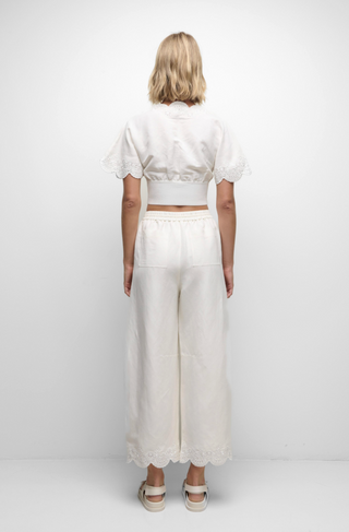 ELLISON EMBROIDERED LINEN PANT