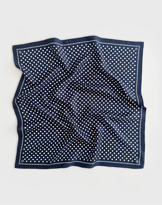 POLKA DOT SCARF - NAVY
