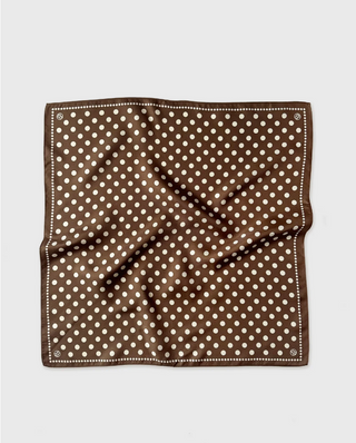 POLKA DOT SCARF - BROWN