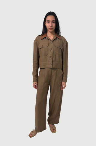 LANGSTON LINEN UTILITY JACKET