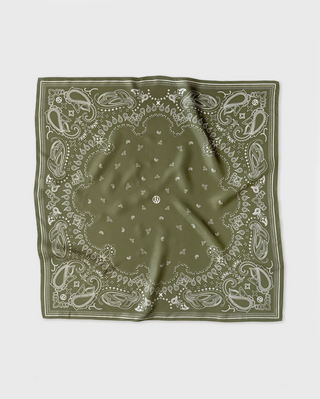 PAISLEY SCARF - OLIVE GREEN