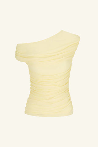 SHONA JOY | MIRA OFF SHOULDER TOP - SHERBET YELLOW