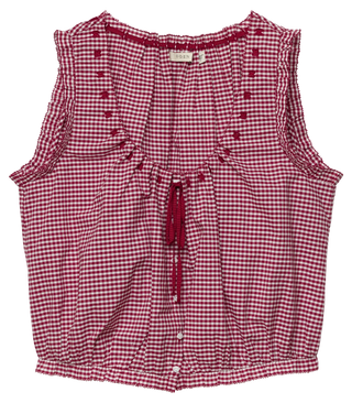 TRAVELER TOP - RED GINGHAM